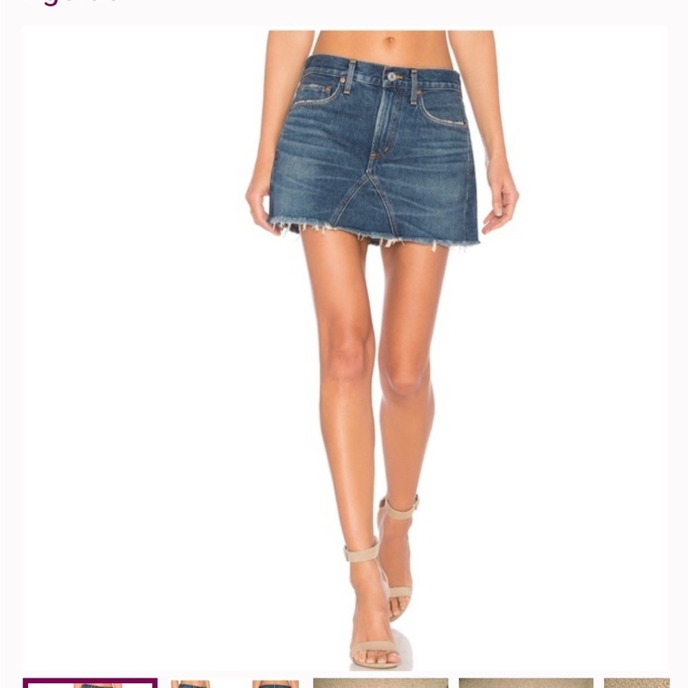 AGOLDE Jeanette Mini Denim Skirt Size 25 Phoenix